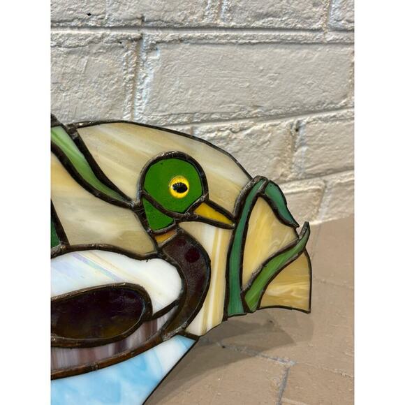 Vintage 60S 70S Handmade Stained Glass Sun Catcher Decoy Duck - Picture 3 of 7